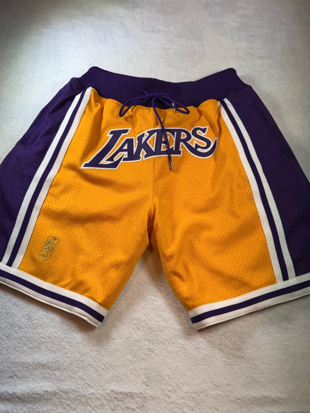 JUST DON X MITCHELL & NESS LAKERS SHORTS SIZE M